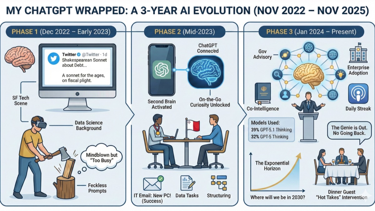 ChatGPT Wrapped: Nov. 2022-2025 (credit: Nano Banana Pro)